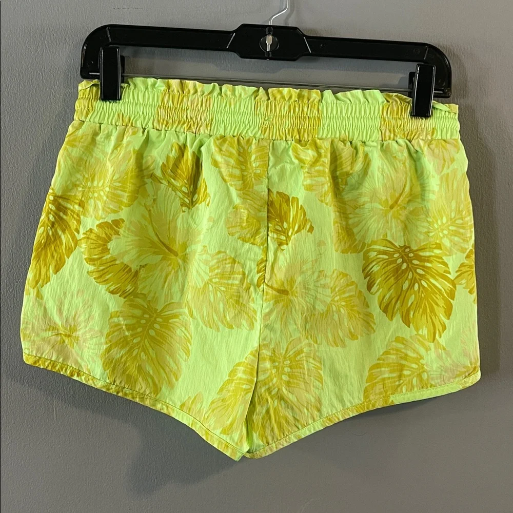 Aerie Drawstring lime green Running Shorts Glowbug‎ Size S